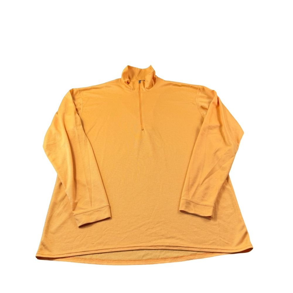 Patagonia Light Orange Caplilene Mens 1/2 Zip Pullover Size L USA